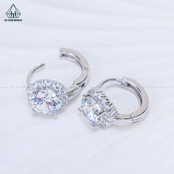  E138 Bông tai khoen halo tròn 