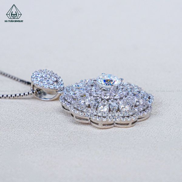  PX336 6.5mm Mặt dây chuyền hoa tròn 