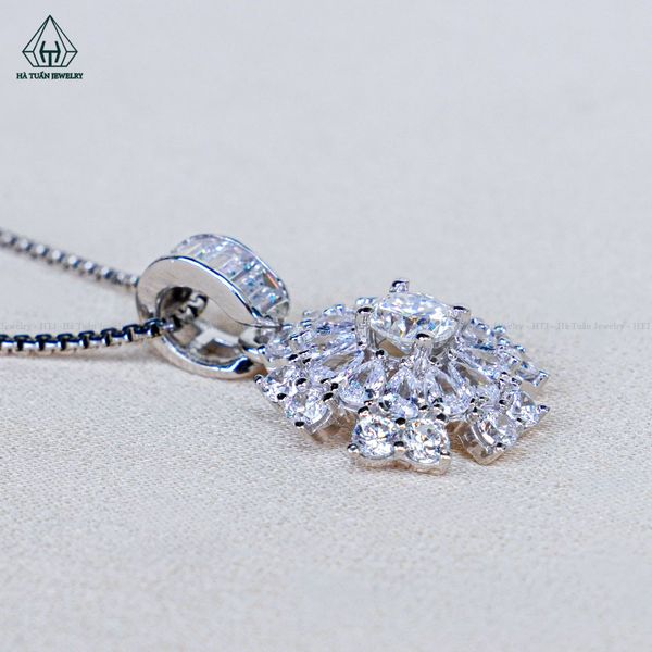  PX337 4.5mm Mặt dây tròn 6 cánh vuông 