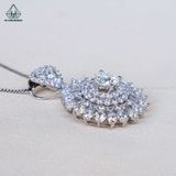  PX340 8.1mm Mặt dây chuyền tròn hoa đá nhọn 