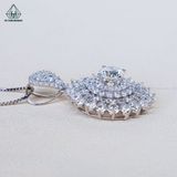  PX340 8.1mm Mặt dây chuyền tròn hoa đá nhọn 