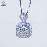  PX346 7.5mm Mặt dây chuyền vuông đá baguette 