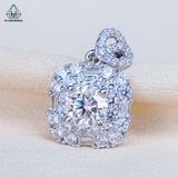  PX346 7.5mm Mặt dây chuyền vuông đá baguette 