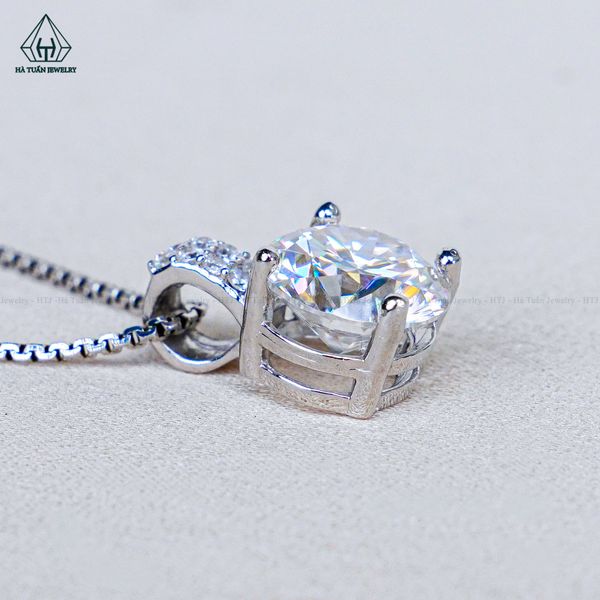  PX353 9mm Mặt dây chuyền thanh đá 4 chấu 