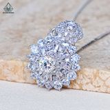  PX355 5mm Mặt dây chuyền viền hoa nhọn khoen hoa 