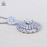  PX358 5.4mm Mặt dây tấm baguette khoen đá 