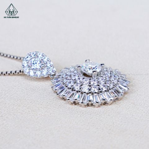 PX358 5.4mm Mặt dây tấm baguette khoen đá