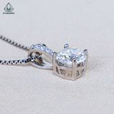  PX361 8mm Mặt dây 1 viên đá 4 chấu khoen chéo 