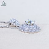  PX354 6.5mm Mặt dây hoa viền baguette 