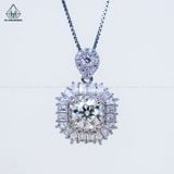  PX356 8.1mm Mặt dây chuyền vuông đá baguette 