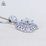  PX356 8.1mm Mặt dây chuyền vuông đá baguette 