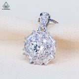  PX359 5.4mm Mặt dây chuyền viền đá phối baguette X 