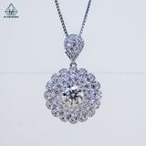  PX360 8.1mm Mặt dây chuyền hoa đá tròn 