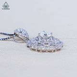  PX362 6mm Mặt dây chuyền hoa đá tròn khoen đá 