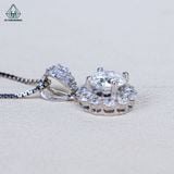 PX363 7.5mm Mặt dây hoa 12 cánh tròn khoen đá 