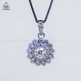  PX364  5mm Mặt dây chuyền hoa đá cánh chéo 