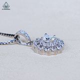  PX364  5mm Mặt dây chuyền hoa đá cánh chéo 