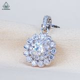  PX364  5mm Mặt dây chuyền hoa đá cánh chéo 