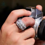  RMX198 7.5mm Nhẫn nam baguette vuông viền tấm 