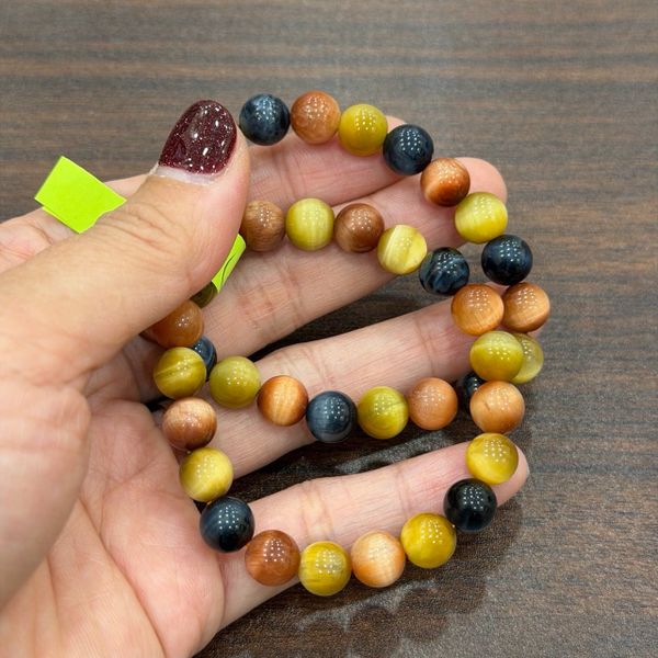  S099 VÒNG ĐÁ MẮT HỔ NGŨ SẮC 