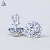  EX487 5mm Bông tai viền hoa 