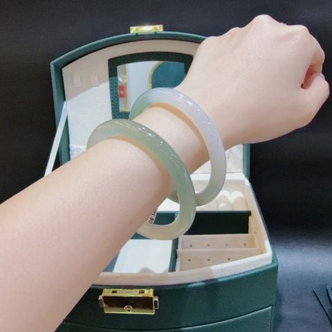 BGS008 8mm Vòng đá mã não Lục Sơn Thuỷ Tròn