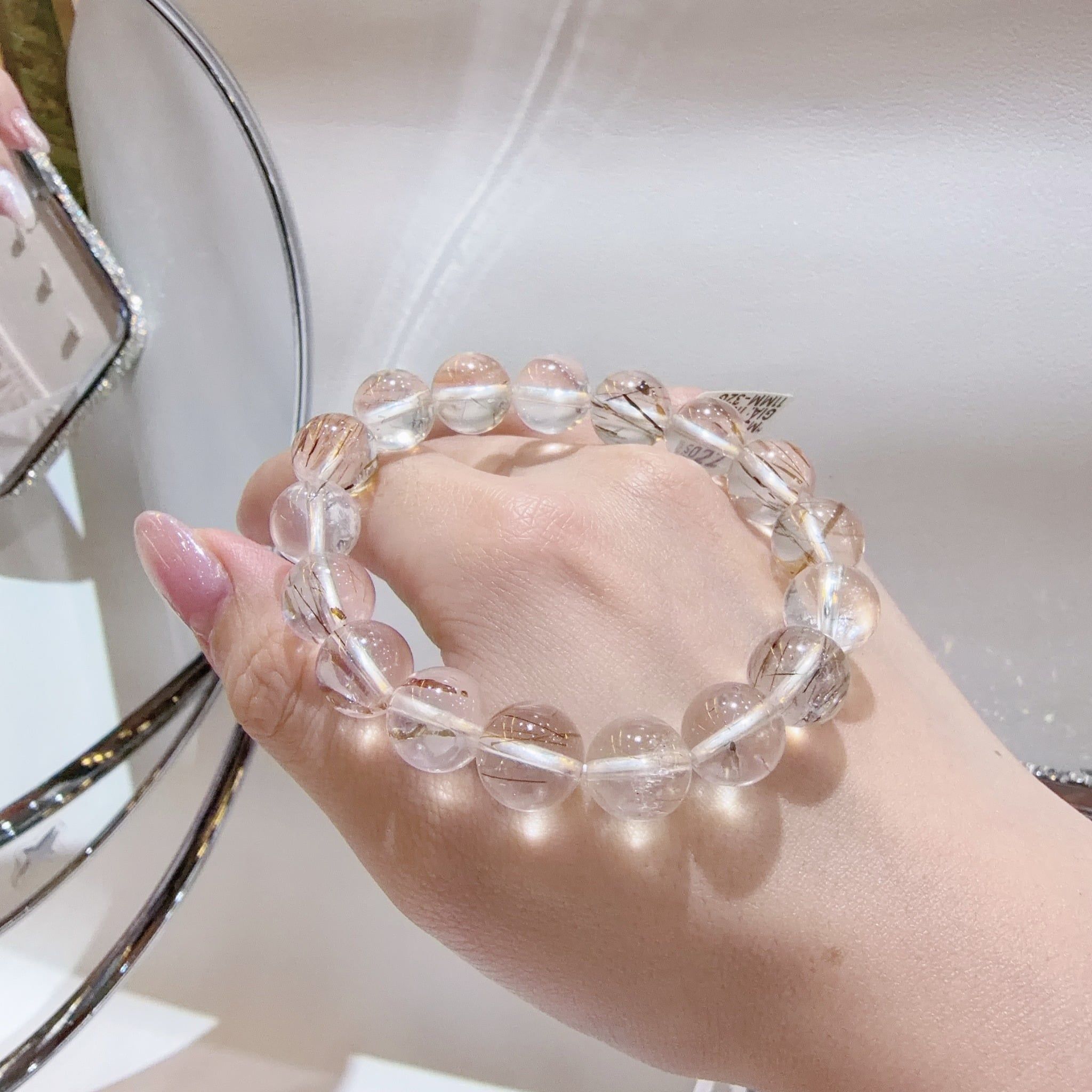 S022 VÒNG THẠCH ANH TÓC ĐỎ CAM