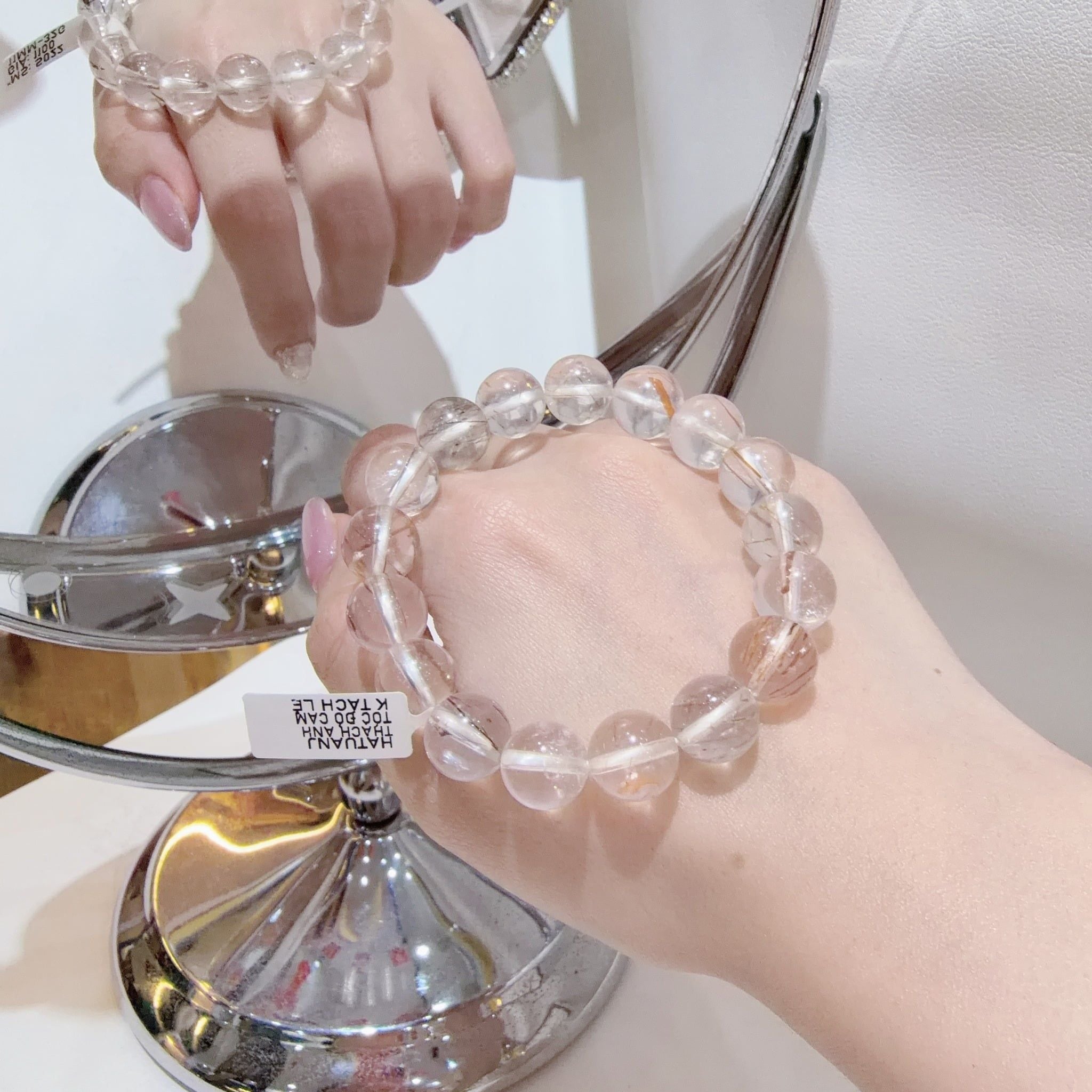 S022 VÒNG THẠCH ANH TÓC ĐỎ CAM