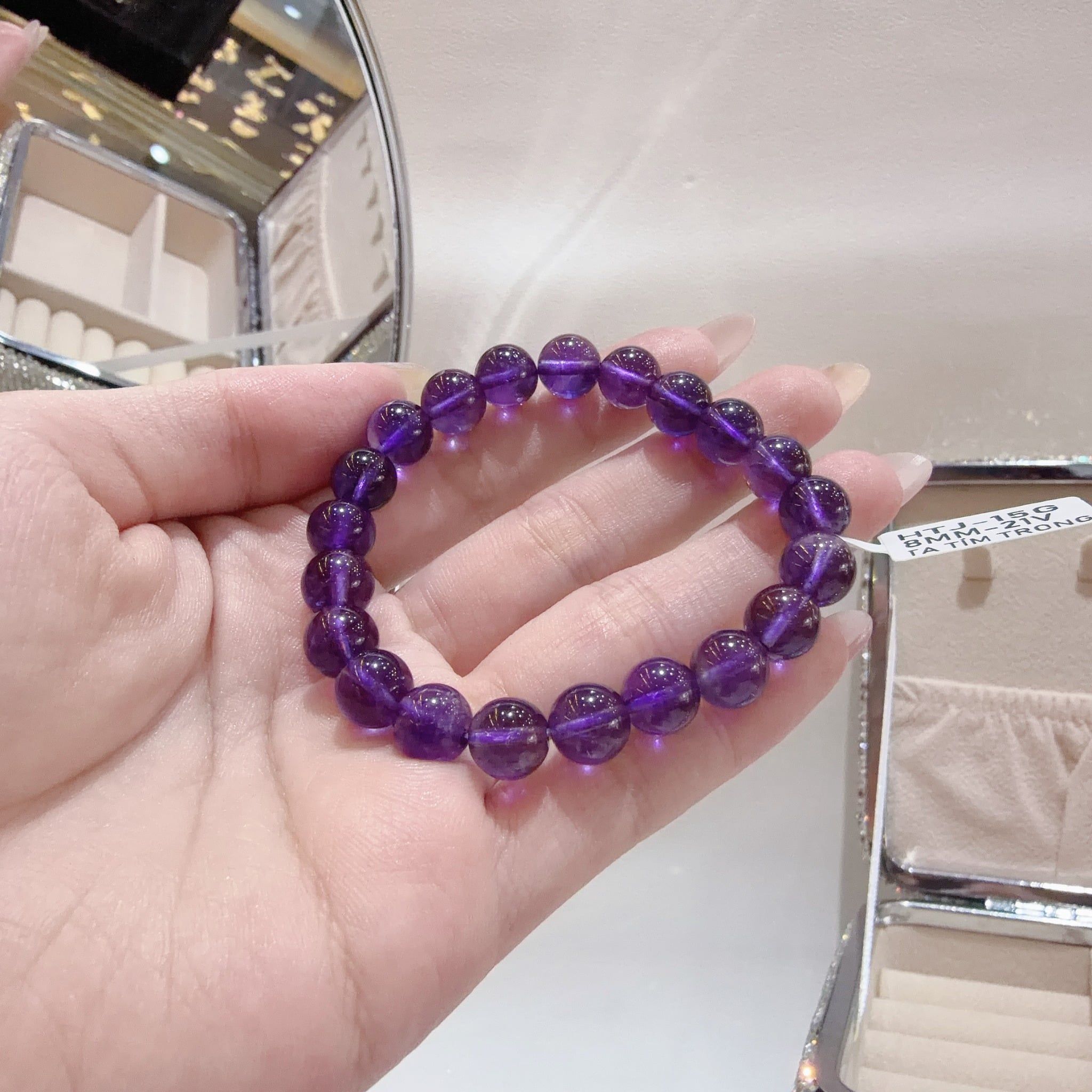 S035 VÒNG ĐÁ THẠCH ANH TÍM TRONG