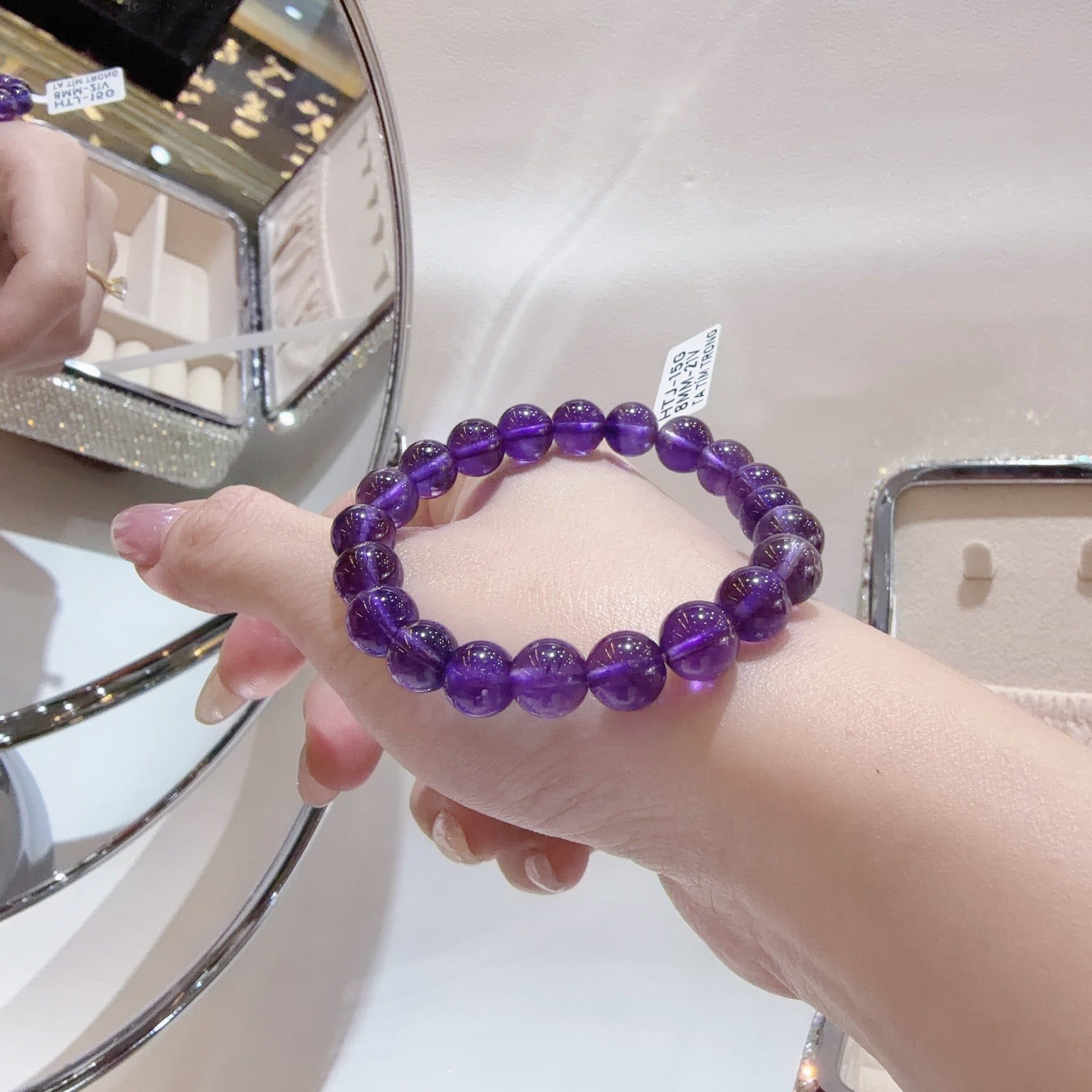 S035 VÒNG ĐÁ THẠCH ANH TÍM TRONG
