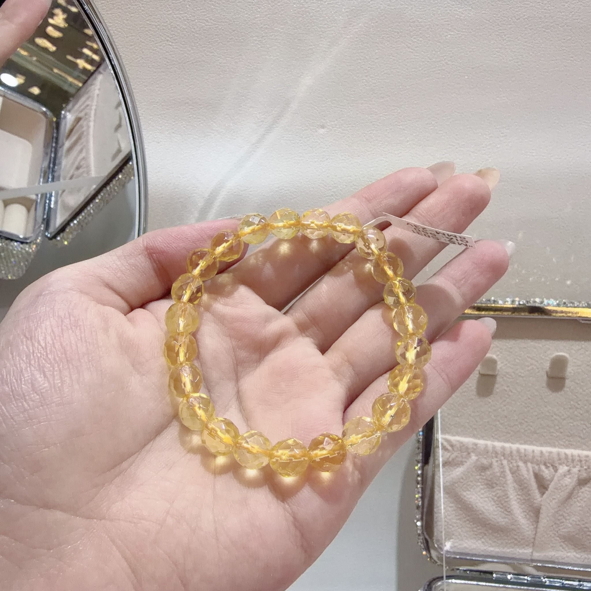 S031 VÒNG THẠCH ANH VÀNG MÀI GIÁC