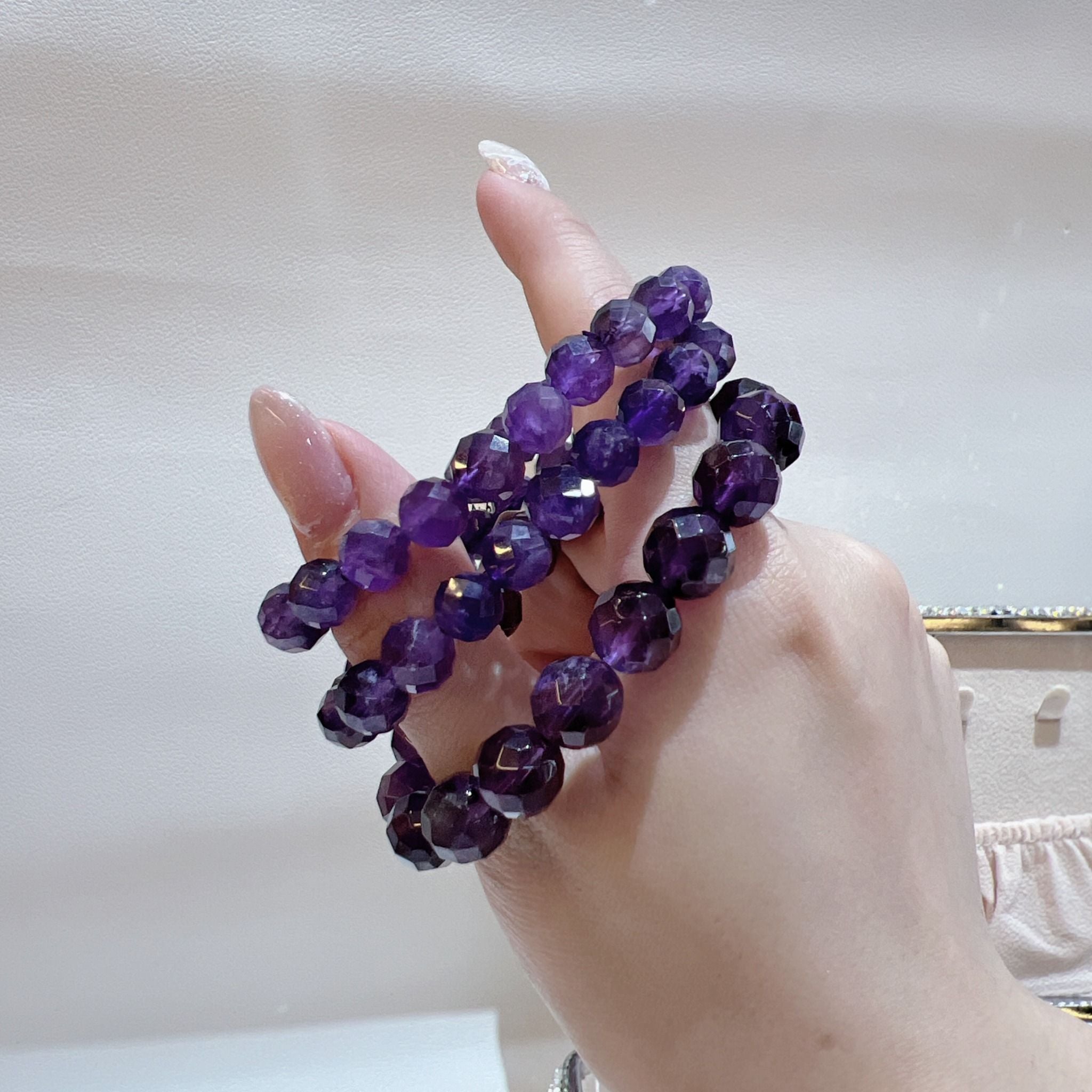 S036 VÒNG THẠCH ANH TÍM MÀI GIÁC