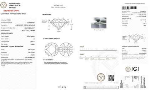 LDI81 Kim cương nuôi cấy 8.1mm-IGI LG756581927
