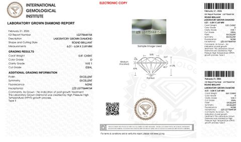 LDI60 Kim cương nuôi cấy 6mm-IGI LG775644154