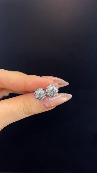  EX596 5mm Bông tai 2 tầng 10 cánh 