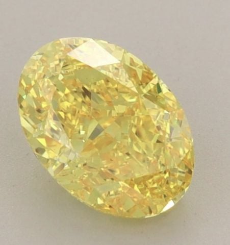 LDO Kim cương nuôi cấy OVAL Fancy Vivid Yellow 6*8.5mm-IGI LG801620539