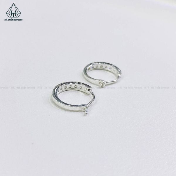  EB010 Bông tại khoen bạc 