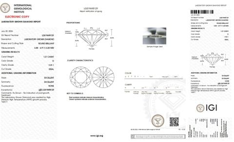 LDI68 Kim cương nuôi cấy 6.8mm-IGI LG819698129