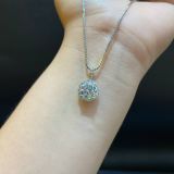  PX299 8mm Mặt dây chuyền halo tròn 