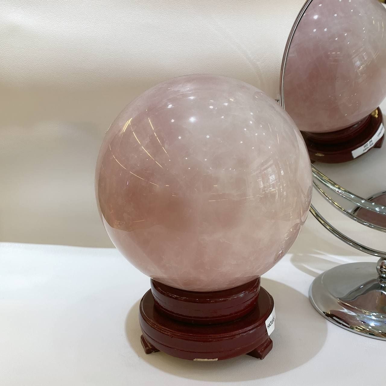  VP002 QUẢ CẦU ĐÁ THẠCH ANH HỒNG 