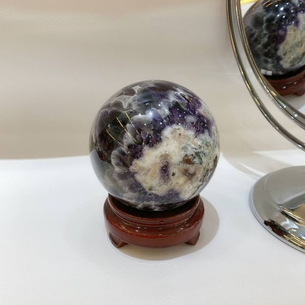 VP003 QUẢ CẦU ĐÁ THẠCH ANH TÍM 