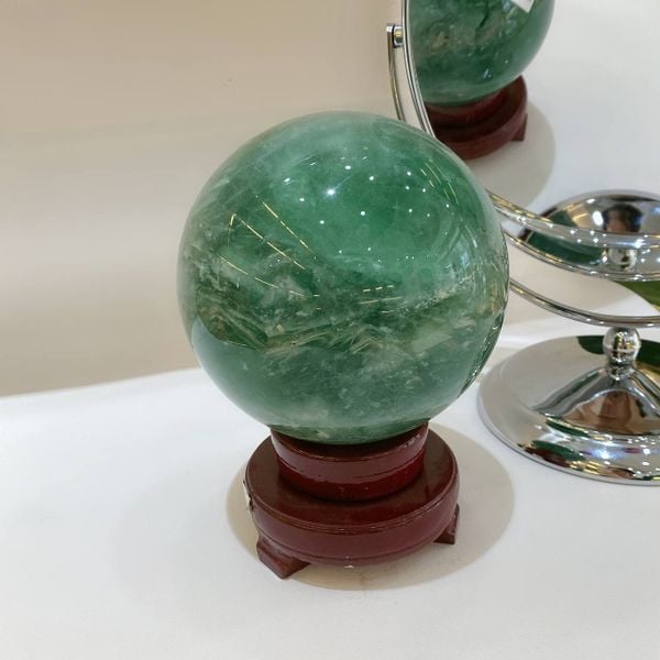  VP001 QUẢ CẦU ĐÁ FLOURITE 