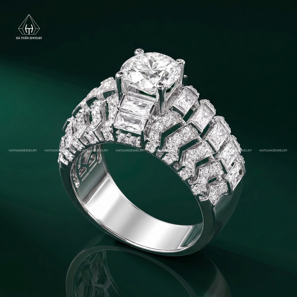 RMX184 8mm Nhẫn nam baguette (Không Giấy)