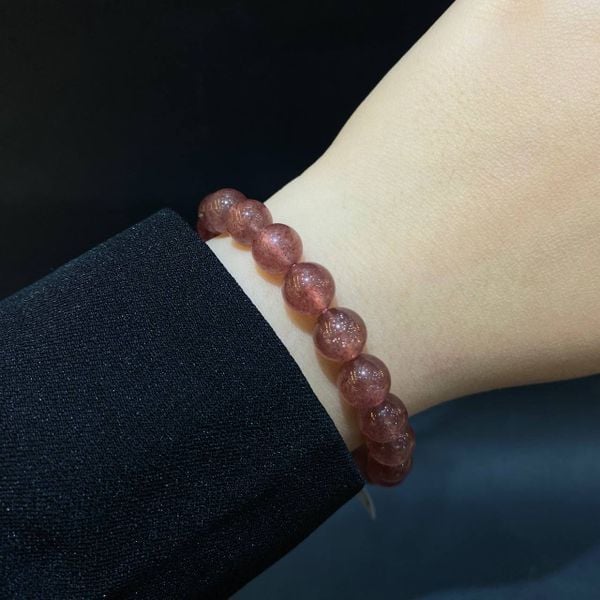  S019 VÒNG ĐÁ THẠCH ANH DÂU TÂY HỒNG 