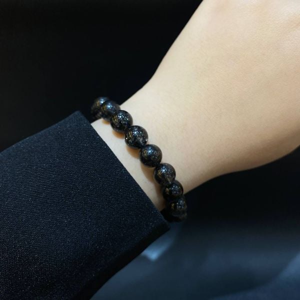  S023 VÒNG ĐÁ THẠCH ANH TÓC ĐEN 