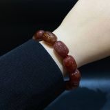  S094 Vòng đá thạch anh tóc nâu đỏ 