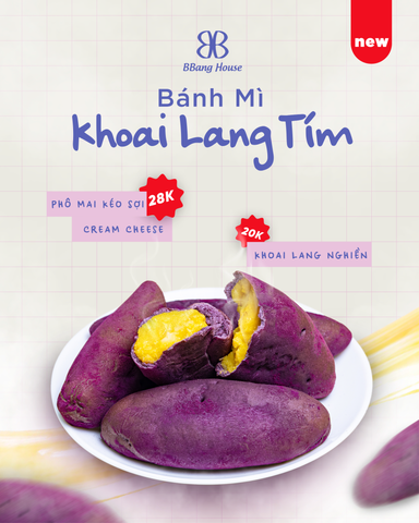  Bánh mì khoai lang (Nhân Kem Phô mai) 