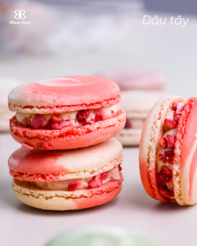  Macaron Dâu 