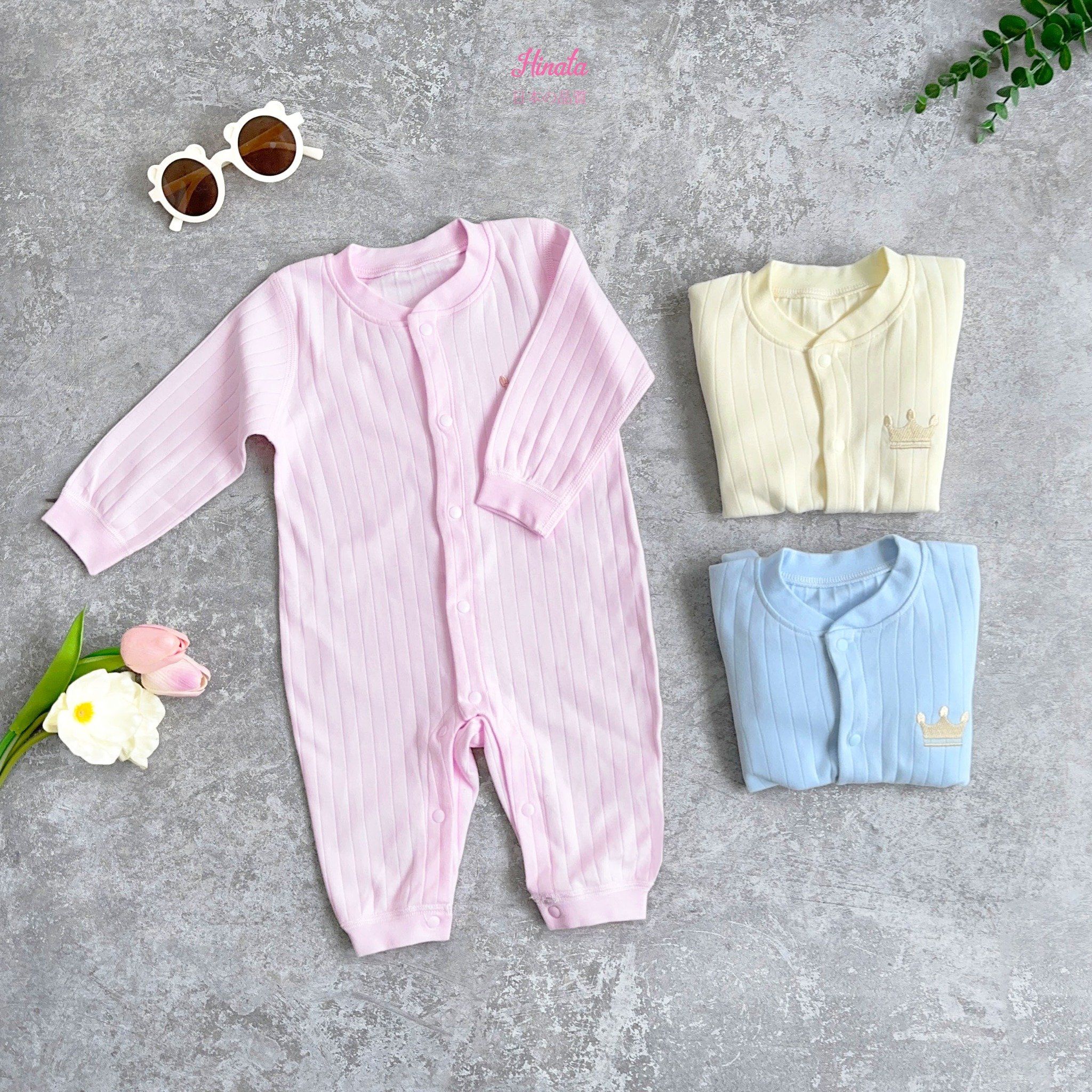  [02 Set] Body Sleepsuit unisex Hinata BF83 cho bé sơ sinh từ 0-6 tháng 