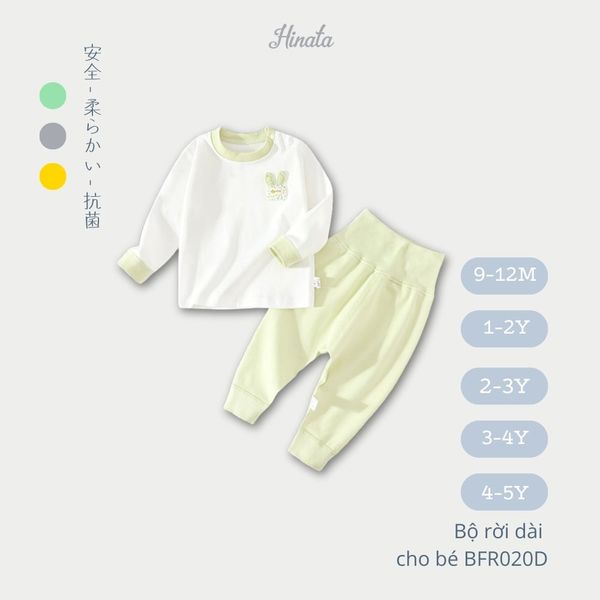  (03 Bộ) Bộ Rời Dài Tay Cho Bé Hinata BFR020D 